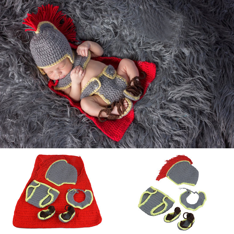 Baby Clothing Crochet - Pakaian Fotografi Bayi Laki-laki Baru Lahir