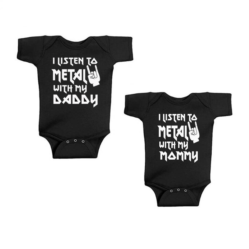 Baby Clothing Crochet - Saya Mendengarkan Logam dengan My Daddy