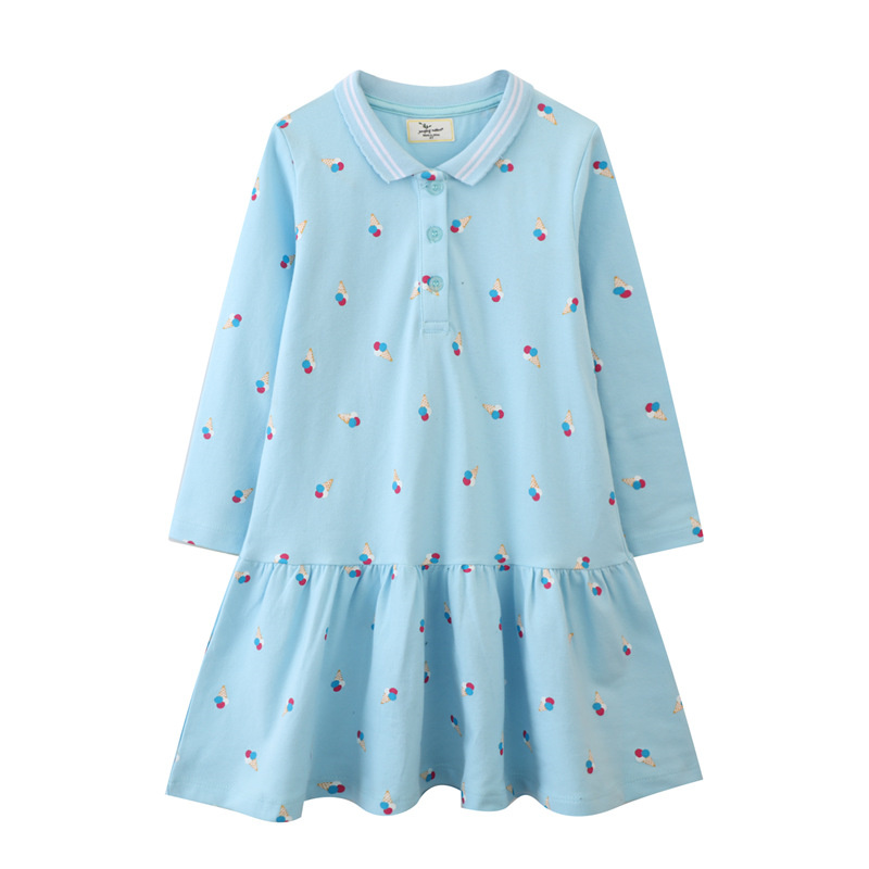 Baby Clothing Patterns Free - Gaun Anak Perempuan Lengan Panjang 2-7T