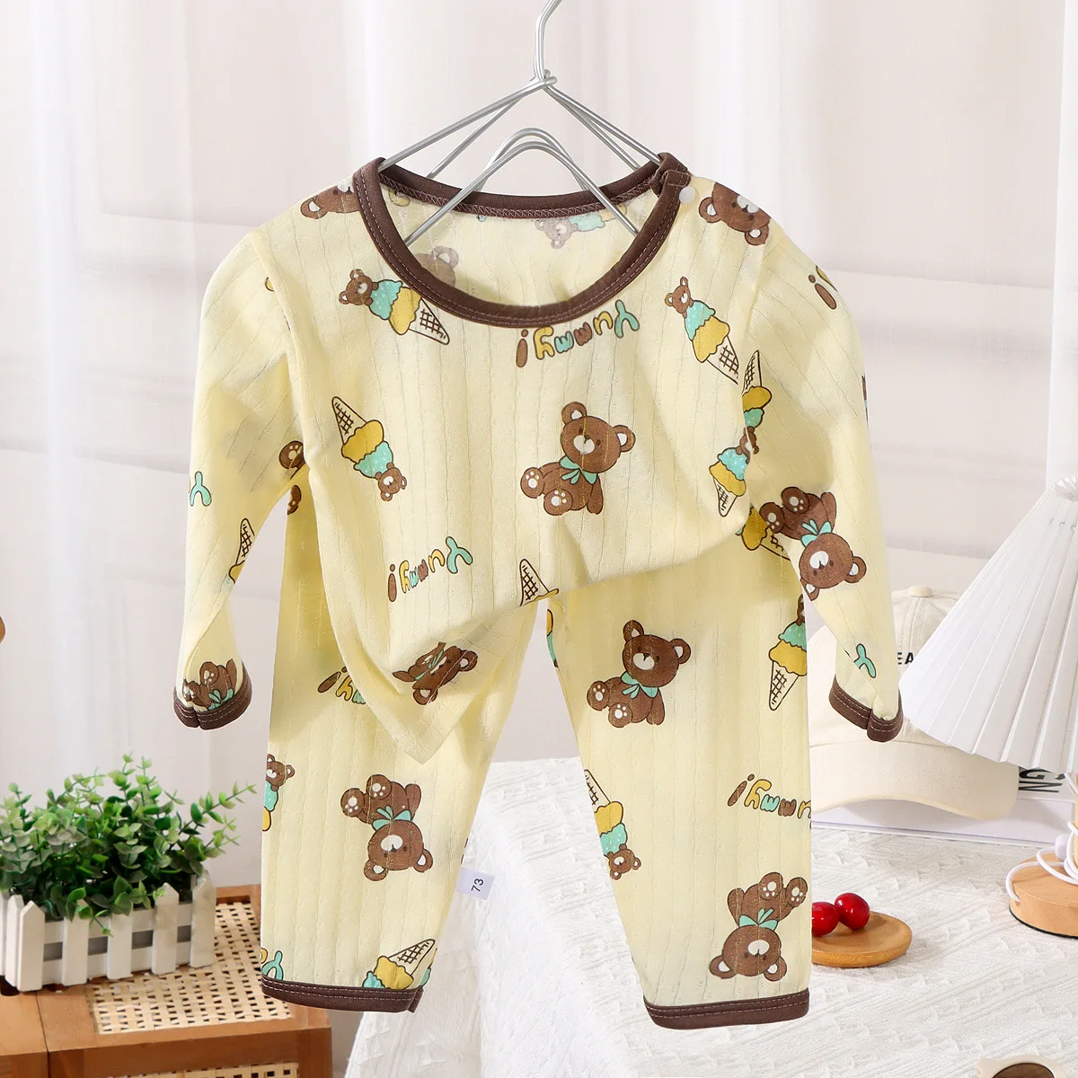 Setelan baju katun anak laki-l - Baby Clothing Crochet ulasan dan harga