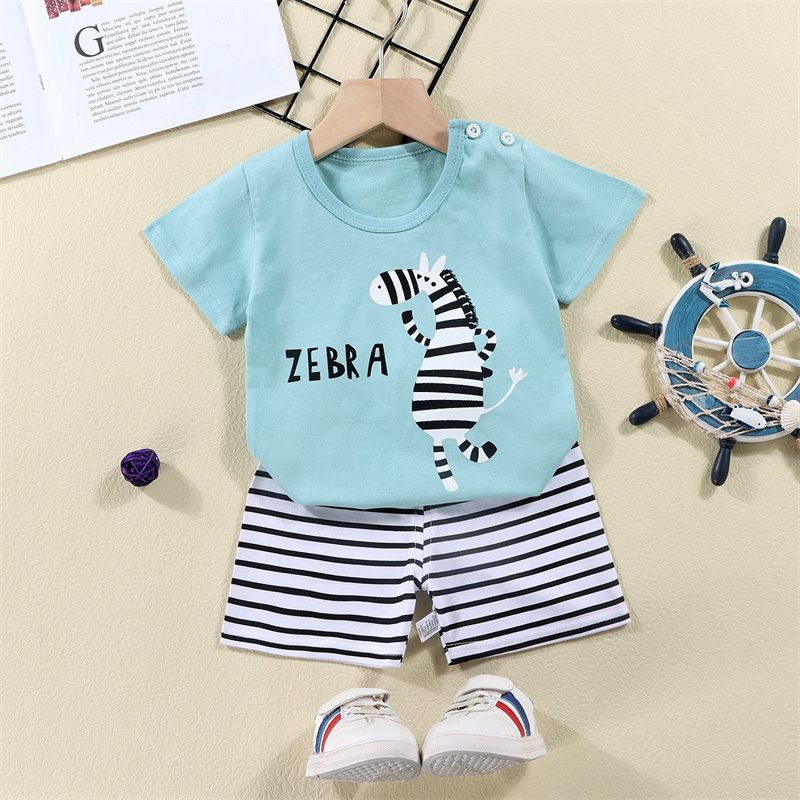 Kaus Katun + Celana Pendek Set - Baby Clothing For Summer ulasan dan harga
