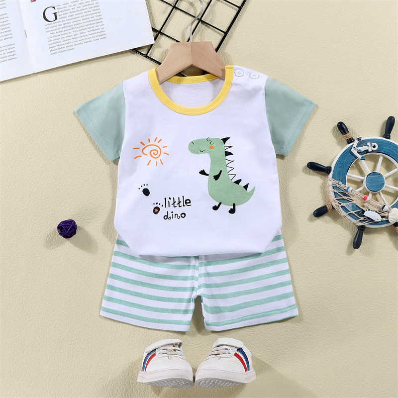 Kaus Katun + Celana Pendek Set - Baby Clothing For Summer ulasan dan harga