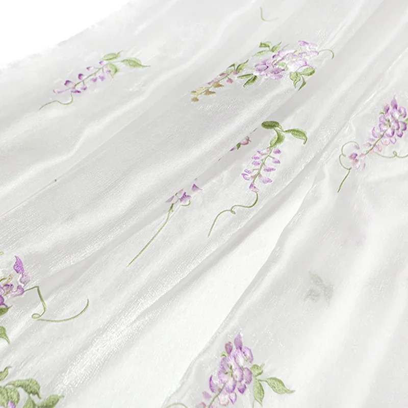 Kain bordir Wisteria DIY Hanfu - Baby Clothing Fabric ulasan dan harga