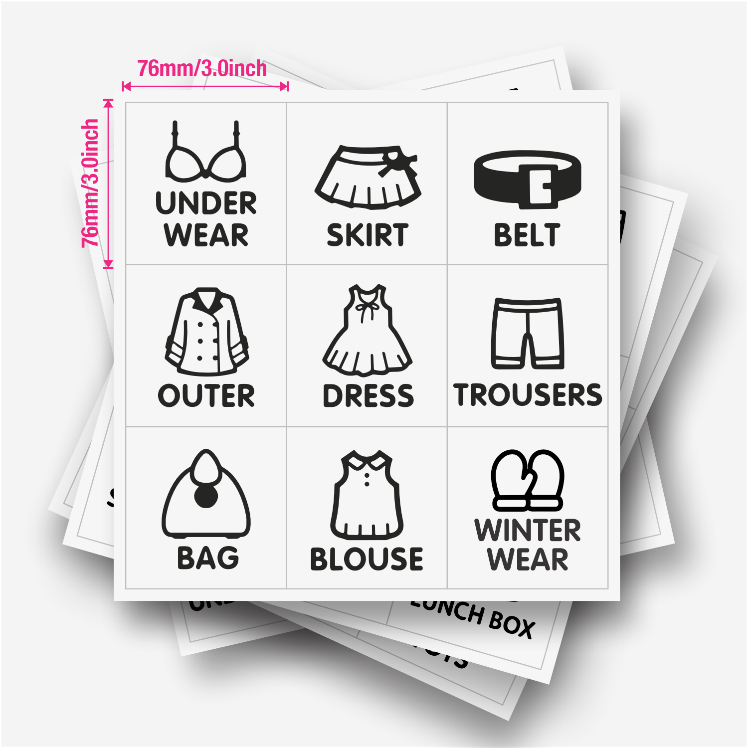 9 Buah/Lembar, Label Organizer - Baby Clothing Cupboard ulasan dan harga